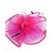 economico Fascinator-Tulle / Pelle / A rete Cappello Kentucky Derby / fascinators / berretto con 1 Matrimonio / Occasioni speciali / Tè Copricapo
