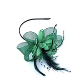 economico Fascinator-Fascinatori  Cappelli  Fasce per capelli in tulle  piume  rete con 1 pezzo Matrimonio  Occasione speciale  Copricapo per tea party per un&#039;ottima impressione Fascinatori del Derby Giornata di corsa