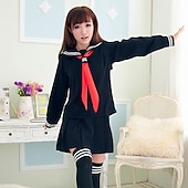 levne Anime a herní cosplay-Dámské Student / Školní uniforma Školky Cosplay kostým Pro Plesová maškaráda Dospělé Vrchní deska Sukně