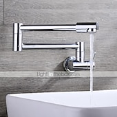 cheap Foldable-Single Handle Kitchen  Faucet Wall Mounted One Hole Rotatable/Foldable/Centerset, Brass Contemporary Kitchen Faucet Only with Cold Water