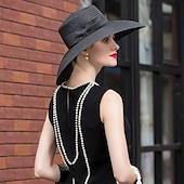 economico Cappelli per feste-Cappello di tulle  intrecci Kentucky Derby  Cappelli  Copricapi con fiori 1pc Matrimonio  Occasione speciale  Copricapo casual abito per impressionare Abito per il giorno delle corse 2025