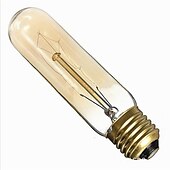 abordables Bombillas incandescentes-bombillas de luz edison e26 40w t10 tubular vintage edison incandescente regulable candelabro decorativo lámpara de araña luz nocturna ámbar cálido 220-240v