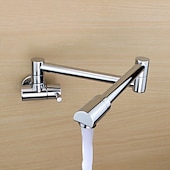 cheap Foldable-Single Handle Kitchen  Faucet Wall Mounted One Hole Rotatable/Foldable/Centerset, Brass Contemporary Kitchen Faucet Only with Cold Water