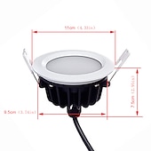tanie Oświetlenie podtynkowe LED-4szt wodoodporny ip 66 9w 700-800lm 48 x 5730 sdm led wysokiej jakości oświetlenie komercyjne downlight ciepły biały / zimny biały ac220-240v