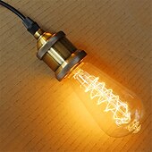 Χαμηλού Κόστους Λάμπες Πυρακτώσεως-5 τμχ 60w vintage λαμπτήρας πυρακτώσεως edison e26 e27 ρυθμιζόμενος διακοσμητικός αντικέ λαμπτήρας πυρακτώσεως για εσωτερικούς χώρους επιτοίχια φωτιστικά οροφής πορτοκαλί ζεστό 220-240v