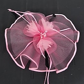 economico Fascinator-Tulle / Pelle / A rete Cappello Kentucky Derby / fascinators / berretto con 1 Matrimonio / Occasioni speciali / Tè Copricapo