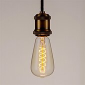 Χαμηλού Κόστους Λάμπες Πυρακτώσεως-5 τμχ 60w vintage λαμπτήρας πυρακτώσεως edison e26 e27 ρυθμιζόμενος διακοσμητικός αντικέ λαμπτήρας πυρακτώσεως για εσωτερικούς χώρους επιτοίχια φωτιστικά οροφής πορτοκαλί ζεστό 220-240v
