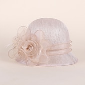 Недорогие Вечеринковые шляпы-Фасцинаторы шляпы лен перо шляпа Bowler  Cloche шляпа солнца цилиндр свадебные повседневные Кентукки скачки день дамы романтическая свадьба принцесса с головным убором головные уборы платья чтобы