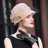 Недорогие Вечеринковые шляпы-Фасцинаторы шляпы лен перо шляпа Bowler  Cloche шляпа солнца цилиндр свадебные повседневные Кентукки скачки день дамы романтическая свадьба принцесса с головным убором головные уборы платья чтобы