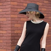 economico Cappelli per feste-Cappello di tulle  intrecci Kentucky Derby  Cappelli  Copricapi con fiori 1pc Matrimonio  Occasione speciale  Copricapo casual abito per impressionare Abito per il giorno delle corse 2025