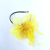 economico Fascinator-Fascinatori  Cappelli  Fasce per capelli in tulle  piume  rete con 1 pezzo Matrimonio  Occasione speciale  Copricapo per tea party per un&#039;ottima impressione Fascinatori del Derby Giornata di corsa