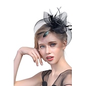 economico Fascinator-Cappello derby Kentucky con fascinator in tulle/piume e copricapo da matrimonio/occasione speciale/corsa di cavalli in 1 pezzo