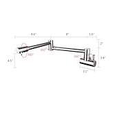 cheap Foldable-Single Handle Kitchen  Faucet Wall Mounted One Hole Rotatable/Foldable/Centerset, Brass Contemporary Kitchen Faucet Only with Cold Water