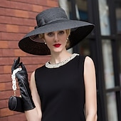 economico Cappelli per feste-Cappello di tulle  intrecci Kentucky Derby  Cappelli  Copricapi con fiori 1pc Matrimonio  Occasione speciale  Copricapo casual abito per impressionare Abito per il giorno delle corse 2025