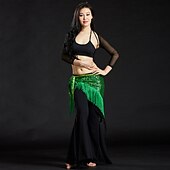 billiga Dansaccessoarer-Magdans Höftsjalar till magdans Dam Prestanda Polyester Paljett / Tofs Magdans höftscarf