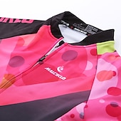 abordables Ensembles de vêtements pour femmes-Malciklo Femme Manches Longues Maillot et Cuissard Long Velo Cyclisme Hiver Toison Velours Lycra Violet Jaune Rouge Britannique Grandes Tailles Vélo Maillot Collant à Bretelles / Corsaire Bretelles