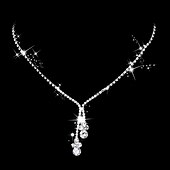 abordables Conjuntos de joyas-Pendientes colgantes Circonita Zirconia Cúbica Plata Mujer Elegante Estilo Simple Gota Conjunto de joyas Para Boda Aniversario Fiesta / Gargantillas / Los sistemas nupciales de la joyería / Pedida
