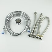 preiswerte Badewannenarmaturen-Badewannenarmatur im modernen Stil, LED-Chrom-Römische Wanne Messingventil Drei Griffe Fünf-Loch-Wasserfall-Badewannen-Dusche-Mischbatterien mit Heiß- und Kaltschalter