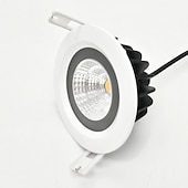 abordables Lampes encastrées led-zdm 7w étanche ip65 dimmable 600-650lm blanc rond torchis plafonnier semi blanc froid extérieur / blanc chaud / ac110v / ac220v / ac12v