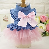 abordables Robes-Chien Robe Vêtements pour Chiot Jupe Adorable Décontracté Quotidien Doux Été Printemps &amp; Automne Vêtements pour Chiens