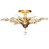 baratos Candeeiros de Teto-Lustre de 62 cm design de cluster luz de teto led luzes de montagem embutida metal bronze antigo elegante e luxuoso 110-120v 220-240v design de flores certificado ce