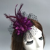 baratos Chapéus e Fascinators-Net fascinators kentucky derby chapéu/chapéu com floral 1 peça casamento/ocasião especial/festa/noite headpiece