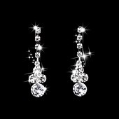 abordables Conjuntos de joyas-Pendientes colgantes Circonita Zirconia Cúbica Plata Mujer Elegante Estilo Simple Gota Conjunto de joyas Para Boda Aniversario Fiesta / Gargantillas / Los sistemas nupciales de la joyería / Pedida