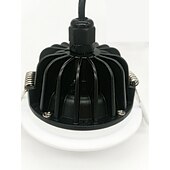 abordables Lampes encastrées led-zdm 7w étanche ip65 dimmable 600-650lm blanc rond torchis plafonnier semi blanc froid extérieur / blanc chaud / ac110v / ac220v / ac12v