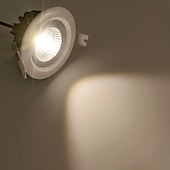 abordables Lampes encastrées led-zdm 7w étanche ip65 dimmable 600-650lm blanc rond torchis plafonnier semi blanc froid extérieur / blanc chaud / ac110v / ac220v / ac12v