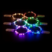 economico Striscie luci a batteria-2 m led luci stringa fata 100 pz 20 led luci filo di rame multi colore per la decorazione del regalo della camera da letto del partito di festa di nozze