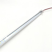 cheap Waterproof Strip Lights-70CM Waterproof IP65 12W 72X 2835 Rigid LED Light Bars Transparent PC tube AC220V