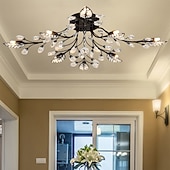 baratos Candeeiros de Teto-8 luzes de teto de 80 cm luzes de montagem embutida de cristal led acabamentos pintados de metal chique e moderno design artístico 200-240 v / 110-120 v / g9