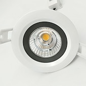 abordables Lampes encastrées led-zdm 7w étanche ip65 dimmable 600-650lm blanc rond torchis plafonnier semi blanc froid extérieur / blanc chaud / ac110v / ac220v / ac12v