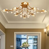 baratos Candeeiros de Teto-8 luzes de teto de 80 cm luzes de montagem embutida de cristal led acabamentos pintados de metal chique e moderno design artístico 200-240 v / 110-120 v / g9