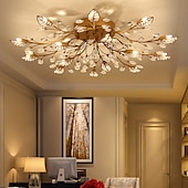 olcso Mennyezeti lámpák-15 fényes 90 cm-es mennyezeti lámpák led kristály süllyeszthető lámpák fém festett kivitel elegáns és modern 200-240v / 110-120v virágmintás