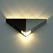 お買い得  フラッシュマウントウォールライト-Lightinthebox 23.5 センチメートルフラッシュマウントウォールライト LED トライアングルデザイン壁取り付け用燭台ライトアルミモダンミニスタイル器具屋内廊下アップダウン壁ランプスポットライト 5 ワット