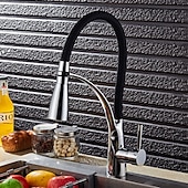 זול ראש ברז נשלף-ברז מטבח - מודרני / עכשווי כרום LED אור / נשלף / כלי נשלף / פליז