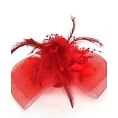 preiswerte Faszinator-Fascinator Hüte Kopfbedeckung Netz Teeparty Pferderennen Ladies Day Melbourne Cup Handgemacht mit floralem Kopfschmuck Kopfbedeckung Kleid zum Beeindrucken Renntag Kleid
