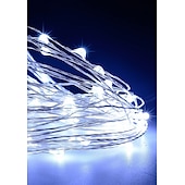 abordables Guirlandes lumineuses USB-Guirlande lumineuse USB 5 m pour réception de mariage élégante, 50 LED, lampe étanche pour Noël, mariage, nouvel an