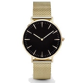 رخيصةأون ساعات كوارتز-ساعة كواتز أنالوج النسائية الكلاسيكية الفاخرة ذات السوار الفولاذي الذهبي الوردي من العلامة التجارية الراقية، هدية مثالية لساعات المعصم النسائية