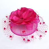 cheap Fascinators-Net Fascinators Kentucky Derby Hat/ Headwear with Floral 1PC Special Occasion / Horse Race / Ladies Day Headpiece