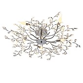 economico Lampade da soffitto-Lampadario led 5 luci 78 cm plafoniera da incasso luci metallo cromato 110-120v 220-240v/ce design floreale certificato