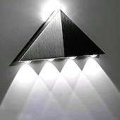 お買い得  フラッシュマウントウォールライト-Lightinthebox 23.5 センチメートルフラッシュマウントウォールライト LED トライアングルデザイン壁取り付け用燭台ライトアルミモダンミニスタイル器具屋内廊下アップダウン壁ランプスポットライト 5 ワット