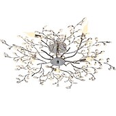 economico Lampade da soffitto-Lampadario led 5 luci 78 cm plafoniera da incasso luci metallo cromato 110-120v 220-240v/ce design floreale certificato