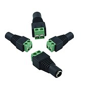 cheap Lamp Bases &amp; Connectors-10Pcs 5 Female 5 Male DC Connector 2.1*5.5mm Power Jack Adapter Plug Cable Connector For Single Color Led Tape