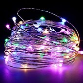 abordables Guirlandes lumineuses USB-Guirlande lumineuse USB 5 m pour réception de mariage élégante, 50 LED, lampe étanche pour Noël, mariage, nouvel an