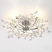 economico Lampade da soffitto-Lampadario led 5 luci 78 cm plafoniera da incasso luci metallo cromato 110-120v 220-240v/ce design floreale certificato