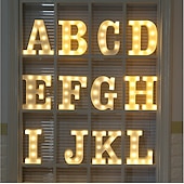 cheap Decorative Lights-LED Letter Lights Sign 26 Letters Alphabet Light Up Letters Sign for Night Light Wedding Birthday Party Battery Powered Christmas Dorm Lamp Home Bar Decoration