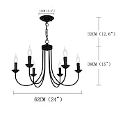 halpa Kynttilänmallinen muotoilu-62 cm Kynttilätyyli Kattokruunu Metalli Maalatut maalit Traditionaalinen / klassinen 110-120V 220-240V