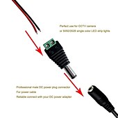 cheap Lamp Bases &amp; Connectors-10Pcs 5 Female 5 Male DC Connector 2.1*5.5mm Power Jack Adapter Plug Cable Connector For Single Color Led Tape
